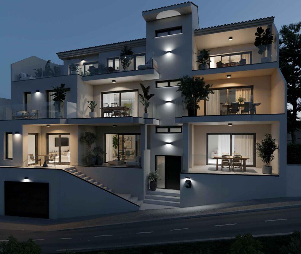 edificio noche